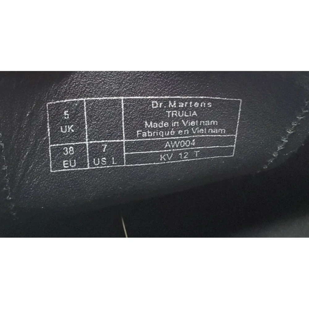 Dr Martens Shoes Womens 7 Trulia Black Patent Leather Oxford Punk Goth‎ Creeper